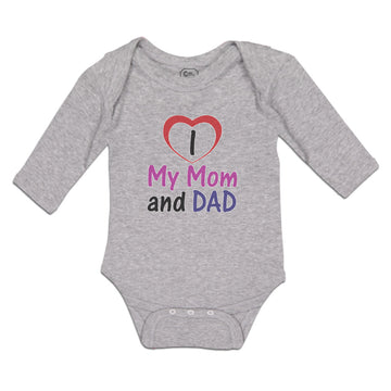 Long Sleeve Bodysuit Baby I Love My Mom and Dad Boy & Girl Clothes Cotton
