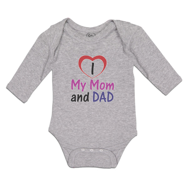 Long Sleeve Bodysuit Baby I Love My Mom and Dad Boy & Girl Clothes Cotton