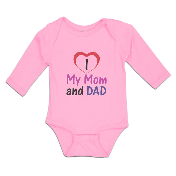 Long Sleeve Bodysuit Baby I Love My Mom and Dad Boy & Girl Clothes Cotton