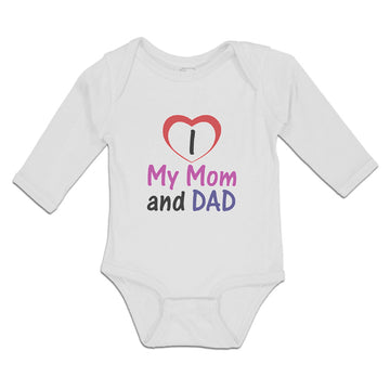 Long Sleeve Bodysuit Baby I Love My Mom and Dad Boy & Girl Clothes Cotton