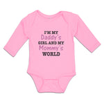 Long Sleeve Bodysuit Baby I'M My Daddy's Girls and My Mommy's World Cotton