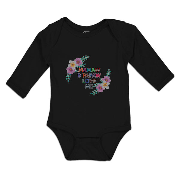 Long Sleeve Bodysuit Baby Mamaw & Papaw Love Me Boy & Girl Clothes Cotton