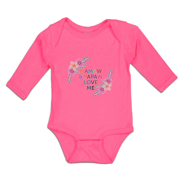 Long Sleeve Bodysuit Baby Mamaw & Papaw Love Me Boy & Girl Clothes Cotton