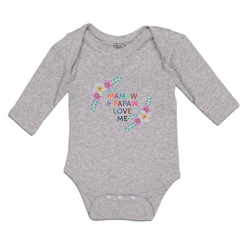 Long Sleeve Bodysuit Baby Mamaw & Papaw Love Me Boy & Girl Clothes Cotton