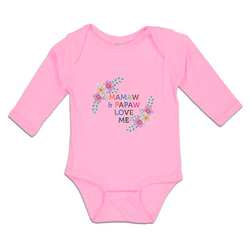 Long Sleeve Bodysuit Baby Mamaw & Papaw Love Me Boy & Girl Clothes Cotton