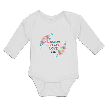 Long Sleeve Bodysuit Baby Mamaw & Papaw Love Me Boy & Girl Clothes Cotton
