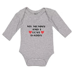 Long Sleeve Bodysuit Baby My Mommy and I Love Daddy Boy & Girl Clothes Cotton