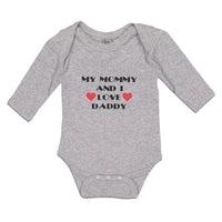Long Sleeve Bodysuit Baby My Mommy and I Love Daddy Boy & Girl Clothes Cotton