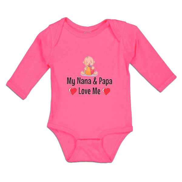 Long Sleeve Bodysuit Baby My Nana & Papa Love Me Boy & Girl Clothes Cotton