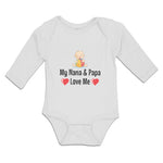 Long Sleeve Bodysuit Baby My Nana & Papa Love Me Boy & Girl Clothes Cotton