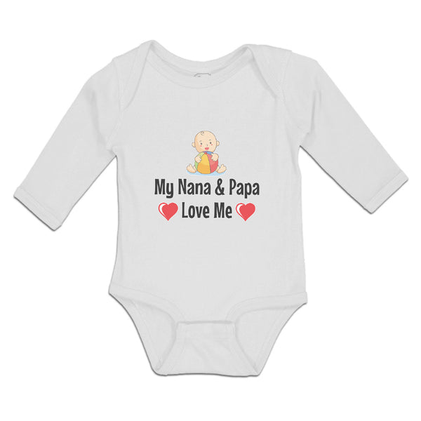 Long Sleeve Bodysuit Baby My Nana & Papa Love Me Boy & Girl Clothes Cotton