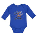 Long Sleeve Bodysuit Baby Wooden Ship and Pirate in Search of Treasure Chests