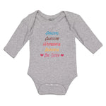 Long Sleeve Bodysuit Baby Amazing Awesome Wonderful Beautiful Big Sister Cotton - Cute Rascals