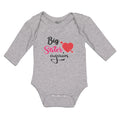 Long Sleeve Bodysuit Baby Big Sister Again with Heart and Arrow Cotton