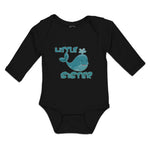 Long Sleeve Bodysuit Baby Little Sister and An Cute Dolphin Boy & Girl Clothes