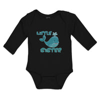 Long Sleeve Bodysuit Baby Little Sister and An Cute Dolphin Boy & Girl Clothes