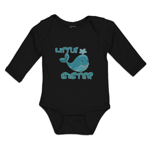 Long Sleeve Bodysuit Baby Little Sister and An Cute Dolphin Boy & Girl Clothes