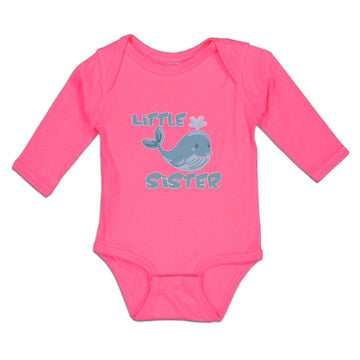 Long Sleeve Bodysuit Baby Little Sister and An Cute Dolphin Boy & Girl Clothes