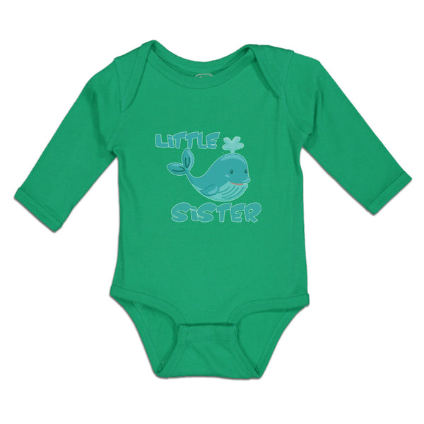 Long Sleeve Bodysuit Baby Little Sister and An Cute Dolphin Boy & Girl Clothes