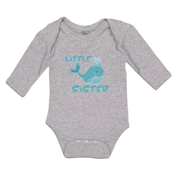 Long Sleeve Bodysuit Baby Little Sister and An Cute Dolphin Boy & Girl Clothes