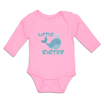 Long Sleeve Bodysuit Baby Little Sister and An Cute Dolphin Boy & Girl Clothes
