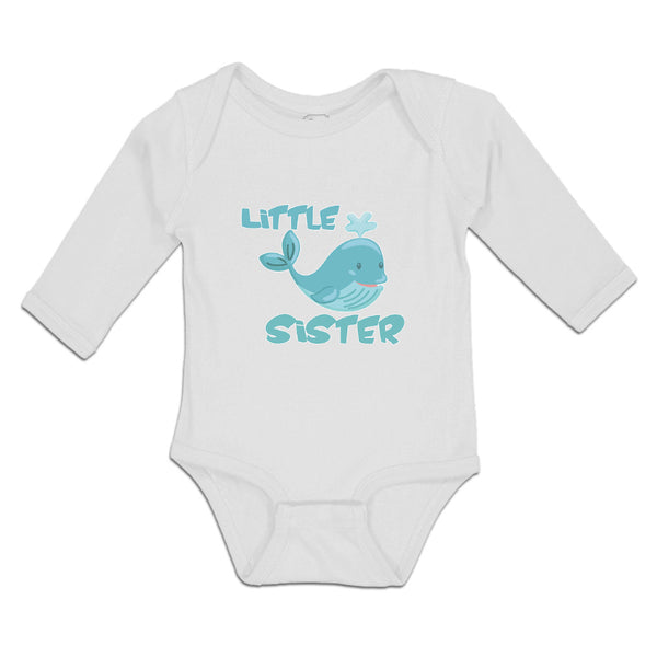 Long Sleeve Bodysuit Baby Little Sister and An Cute Dolphin Boy & Girl Clothes