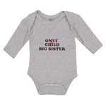 Long Sleeve Bodysuit Baby Only Child Big Sister Boy & Girl Clothes Cotton