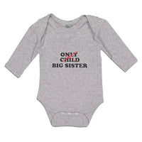 Long Sleeve Bodysuit Baby Only Child Big Sister Boy & Girl Clothes Cotton