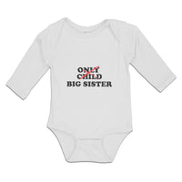 Long Sleeve Bodysuit Baby Only Child Big Sister Boy & Girl Clothes Cotton