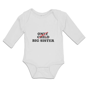 Long Sleeve Bodysuit Baby Only Child Big Sister Boy & Girl Clothes Cotton