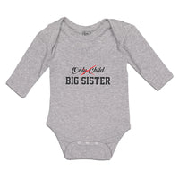 Long Sleeve Bodysuit Baby Only Child Big Sister Boy & Girl Clothes Cotton