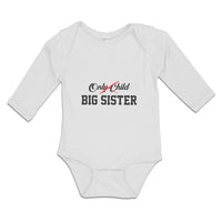 Long Sleeve Bodysuit Baby Only Child Big Sister Boy & Girl Clothes Cotton