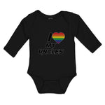 Long Sleeve Bodysuit Baby I Love My Uncles Boy & Girl Clothes Cotton