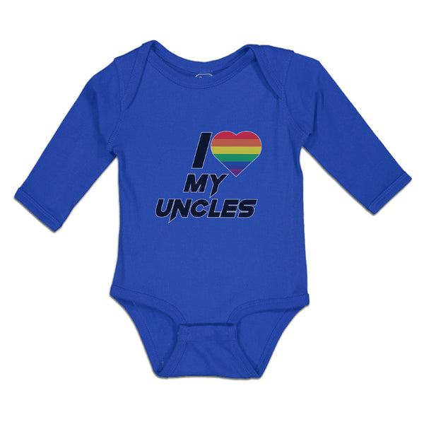 Long Sleeve Bodysuit Baby I Love My Uncles Boy & Girl Clothes Cotton