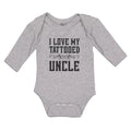 Long Sleeve Bodysuit Baby I Love My Tattooed Uncle Boy & Girl Clothes Cotton