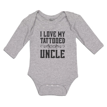 Long Sleeve Bodysuit Baby I Love My Tattooed Uncle Boy & Girl Clothes Cotton