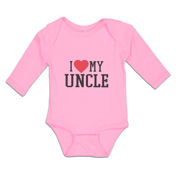 Long Sleeve Bodysuit Baby I Love My Uncle Boy & Girl Clothes Cotton