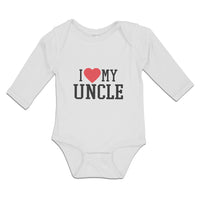 Long Sleeve Bodysuit Baby I Love My Uncle Boy & Girl Clothes Cotton