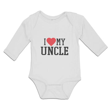 Long Sleeve Bodysuit Baby I Love My Uncle Boy & Girl Clothes Cotton