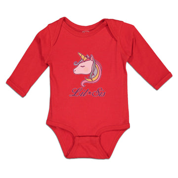 Long Sleeve Bodysuit Baby Lil Sis An Cute Unicorn Boy & Girl Clothes Cotton