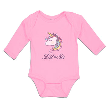 Long Sleeve Bodysuit Baby Lil Sis An Cute Unicorn Boy & Girl Clothes Cotton