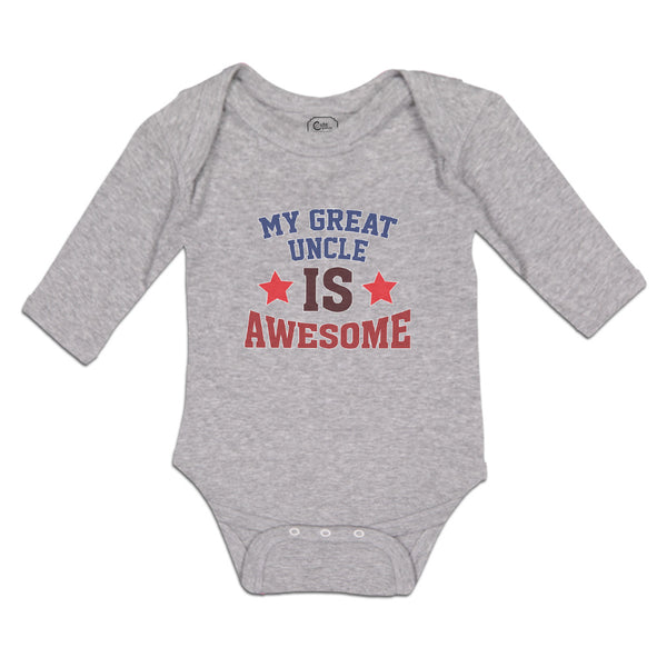 Long Sleeve Bodysuit Baby My Great Uncle Is Awesome Boy & Girl Clothes Cotton