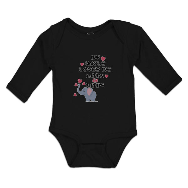 Long Sleeve Bodysuit Baby My Uncle Loves Me Lots & Lots Boy & Girl Clothes