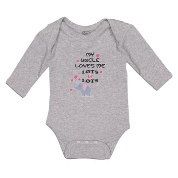 Long Sleeve Bodysuit Baby My Uncle Loves Me Lots & Lots Boy & Girl Clothes