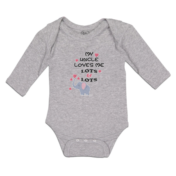 Long Sleeve Bodysuit Baby My Uncle Loves Me Lots & Lots Boy & Girl Clothes