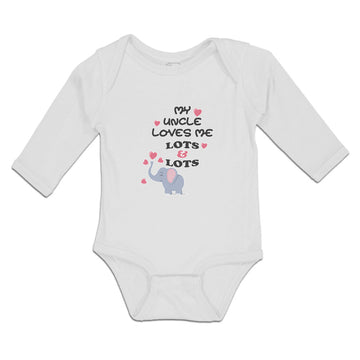 Long Sleeve Bodysuit Baby My Uncle Loves Me Lots & Lots Boy & Girl Clothes