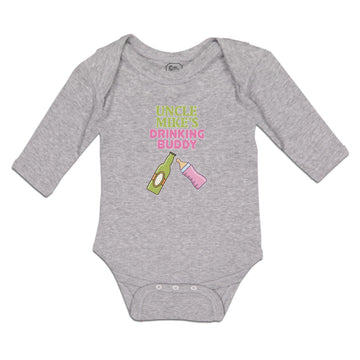 Long Sleeve Bodysuit Baby Uncle Mike's Drinking Buddy Boy & Girl Clothes Cotton