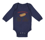 Long Sleeve Bodysuit Baby Chicago Style Image of A Hot Dog Funny Humor Cotton - Cute Rascals