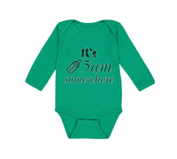 Long Sleeve Bodysuit Baby It's 5 O'Clock Somewhere Funny Humor Gag Cotton