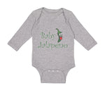 Long Sleeve Bodysuit Baby Baby Jalapeno Vegetables Boy & Girl Clothes Cotton - Cute Rascals